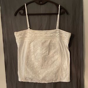 Lucky Brand Embroidered Cami Top - White